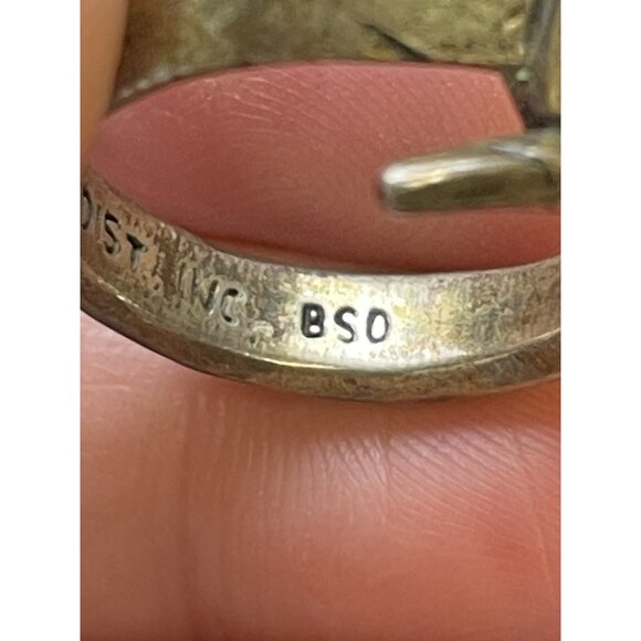The Passion of Christ Tested Silver Signed BSD Isaiah 53:5 Size 6 Nail Ring - Picture 9 of 14